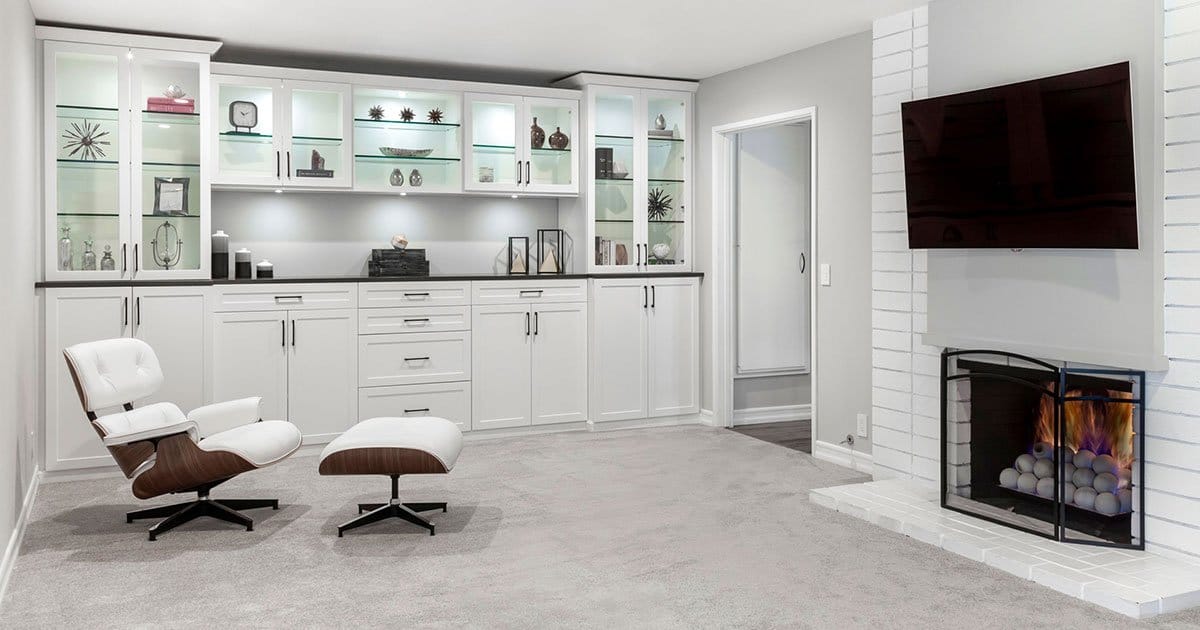 Custom living room cabinets