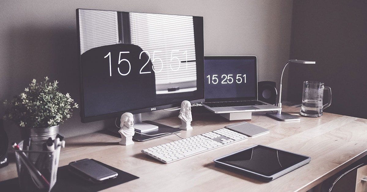 Organized office desk