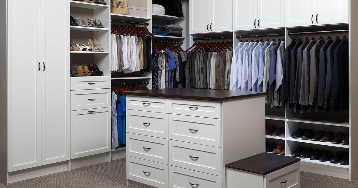 Walk in custom closet installation