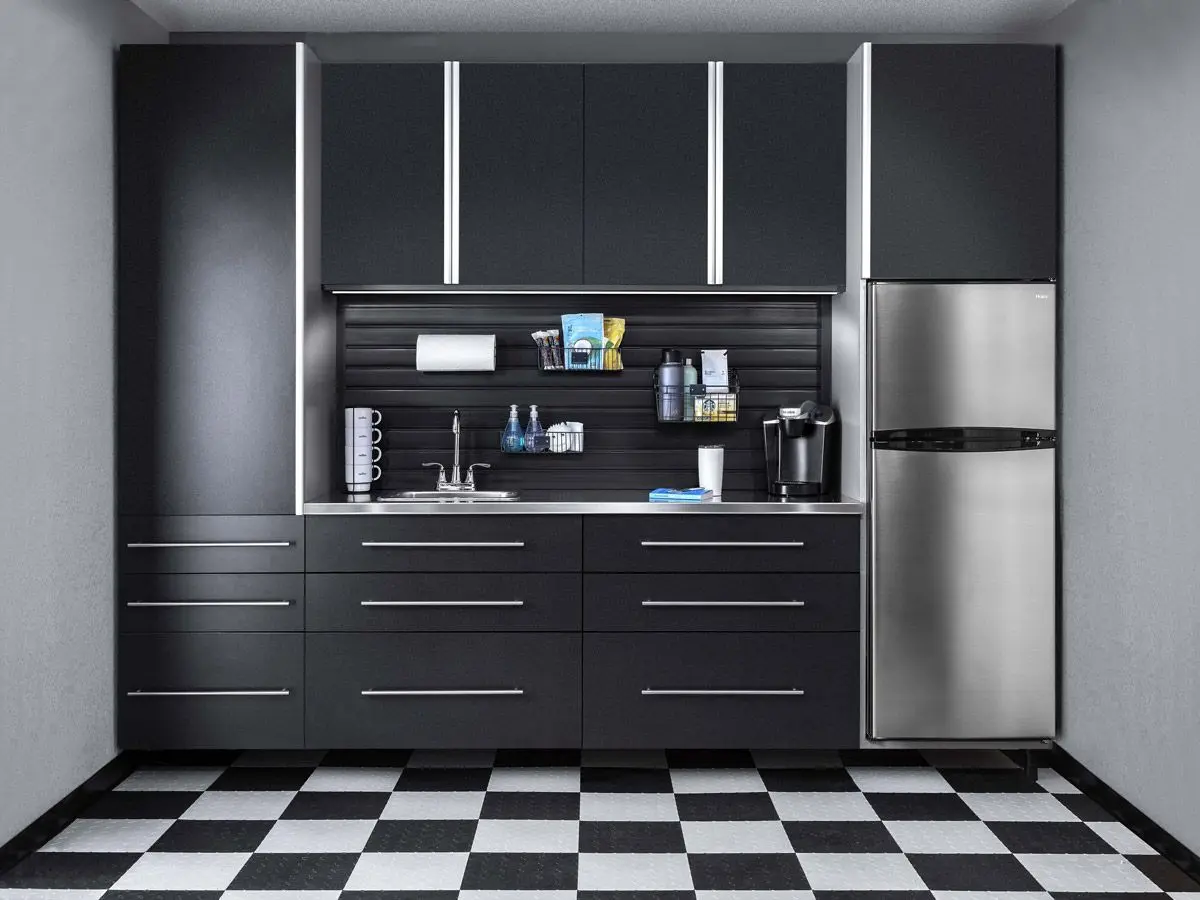 Basalt Cabinets  Garage systems with stainless countertop