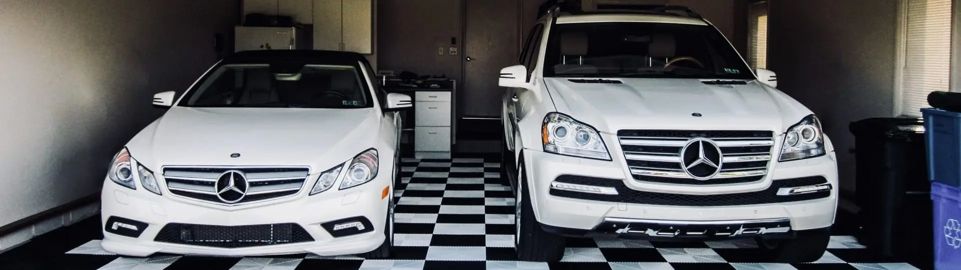 Black and White Modular Garage Flooring