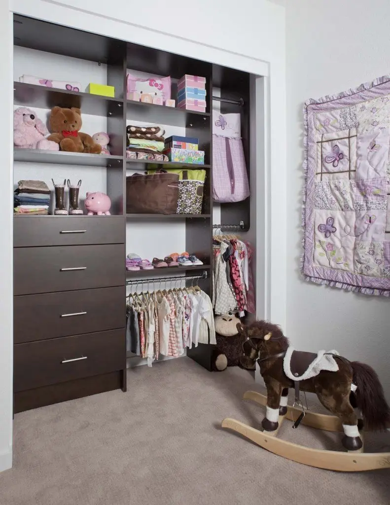 Childrens kids closet chocolate pear
