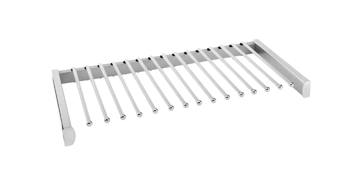 It looks like a clothes rack with a bunch of sticks on it.