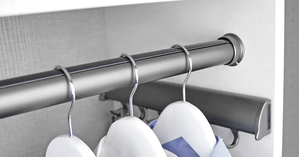 Custom closet hanging pole