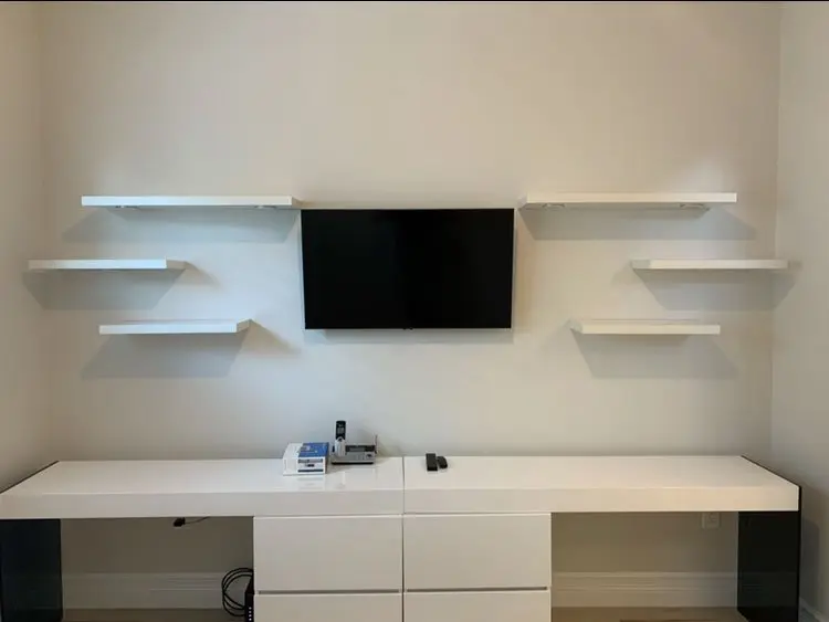 Custom Floating Shelves With Pick Lights