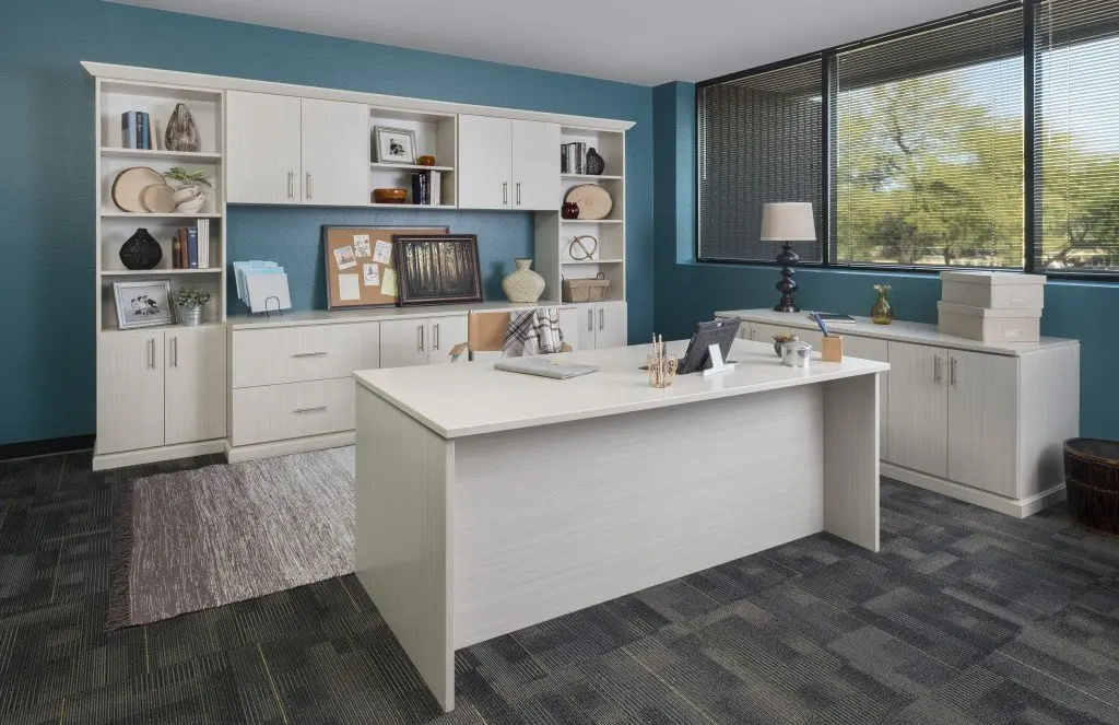 Custom Home Office Cabinet Installation