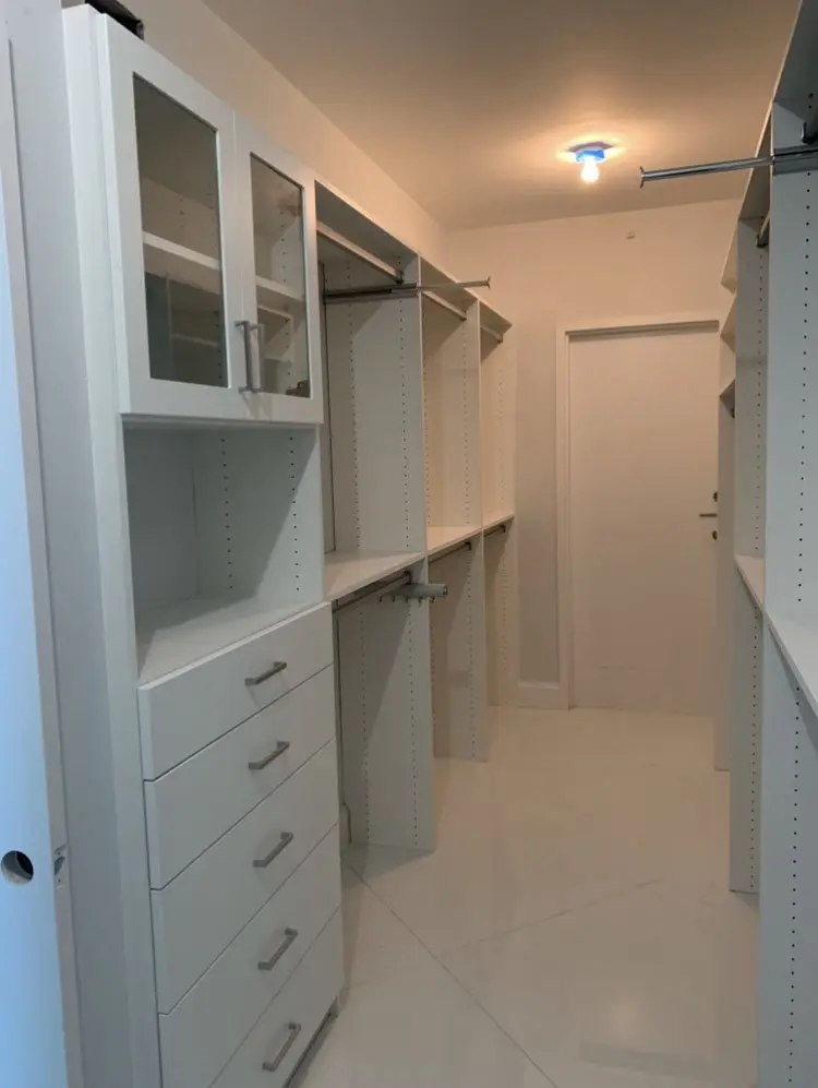 Long Angled Custom Closet His/Her Sides