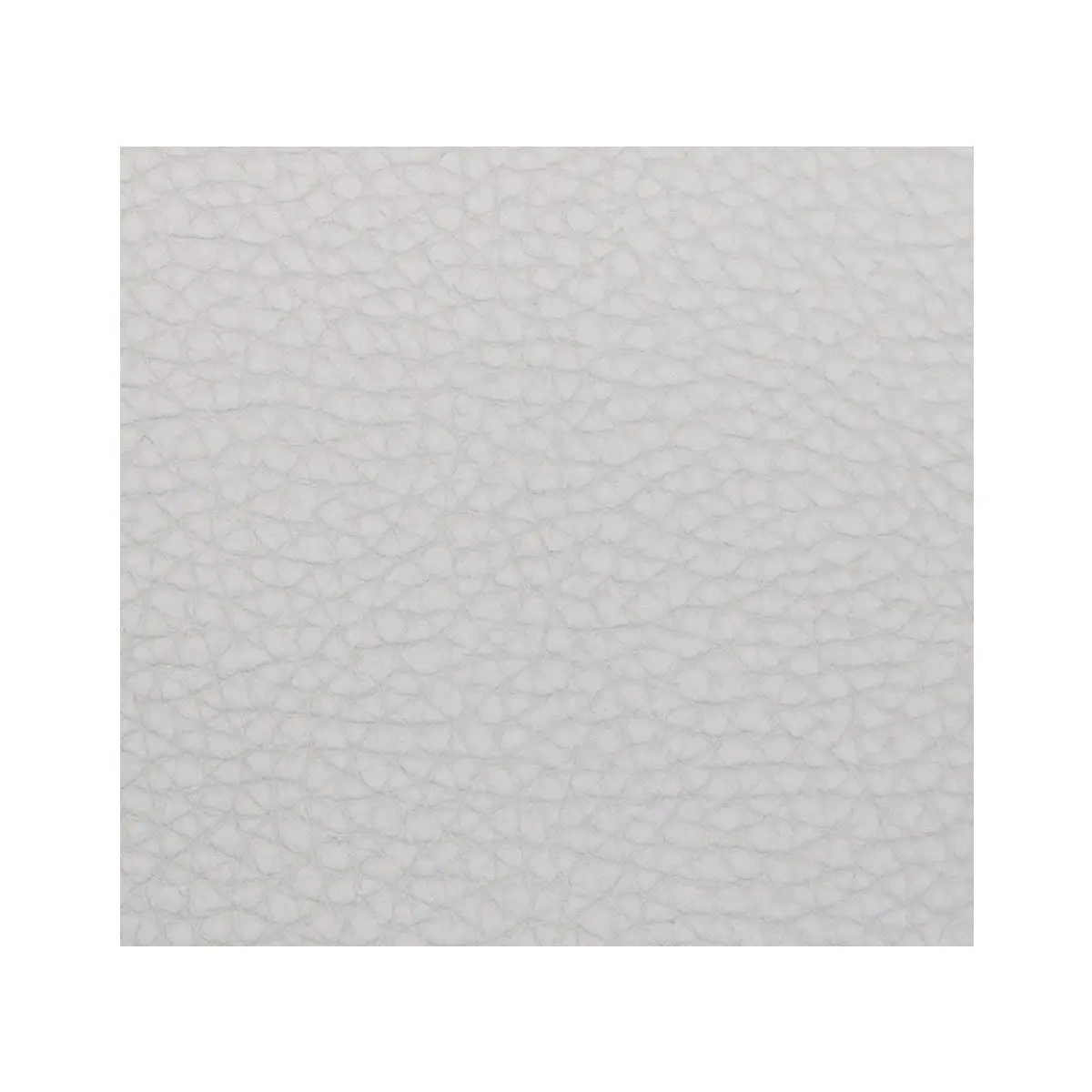 A close up of a white leather texture on a white background.