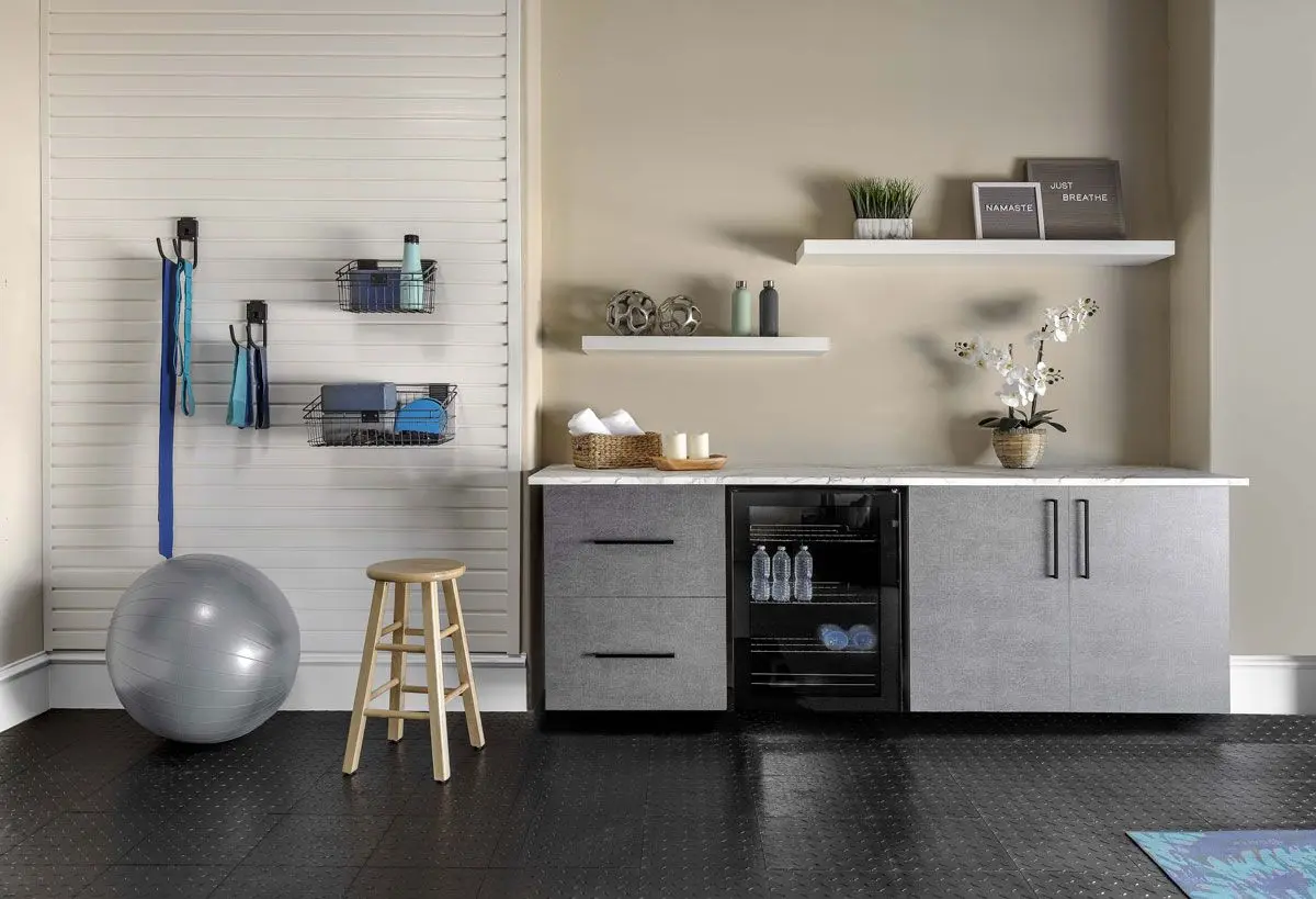Pewter Cabinets Yoga Studio