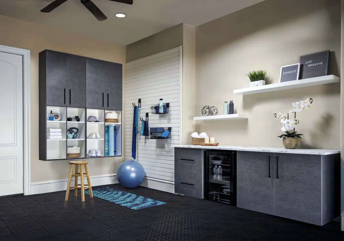 Pewter Cabinets Yoga Studio